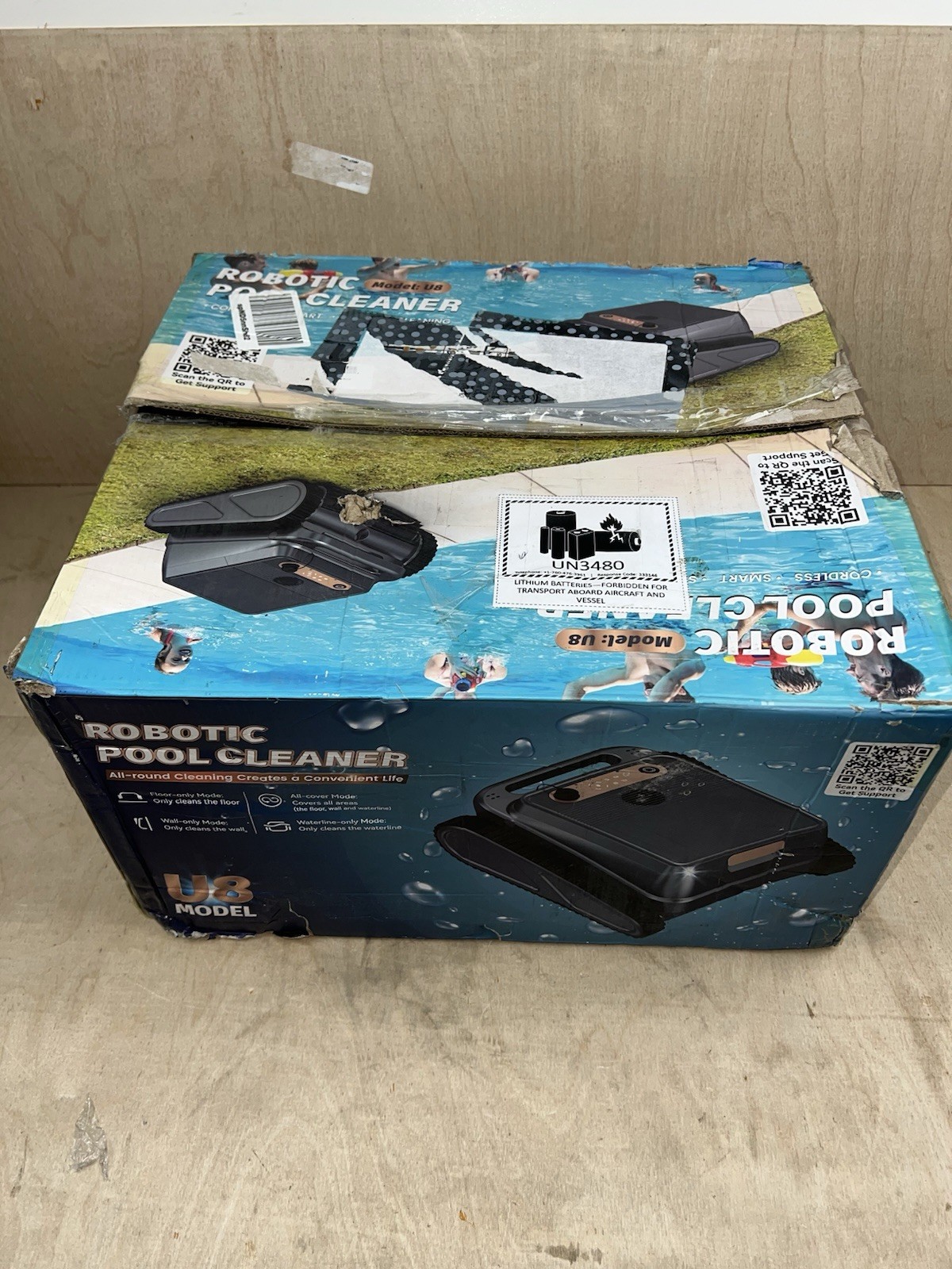 EZIOOV U8 Cordless Robotic Pool Cleaner Vacuum In and Above Ground -DARK GREY