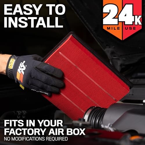 Engine Air Filter: Extended Life 24,000 Mile Replacement Air