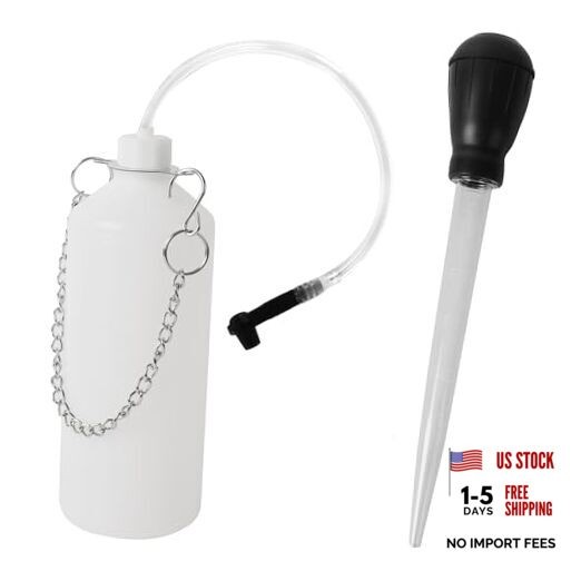 0.8L Brake Bleeder Vacuum Pump Kit, Fluid Extractor, Master Cylinder Bleeder