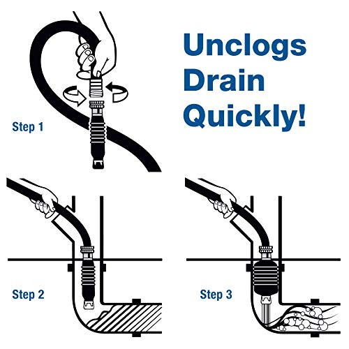 186 Unclogs Bathroom Sinks, Showers, and Swimming Pool Drains, 1.5 to 3 Inch