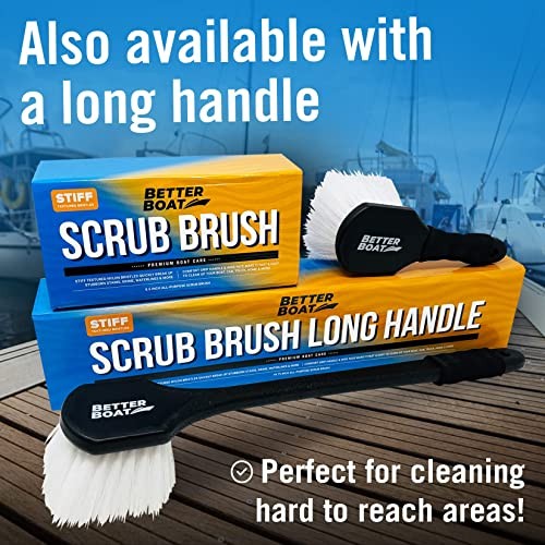 Stiff Hand Scrub Brush Heavy Duty Tire and Wheel Cleaning Tool, Short Handle