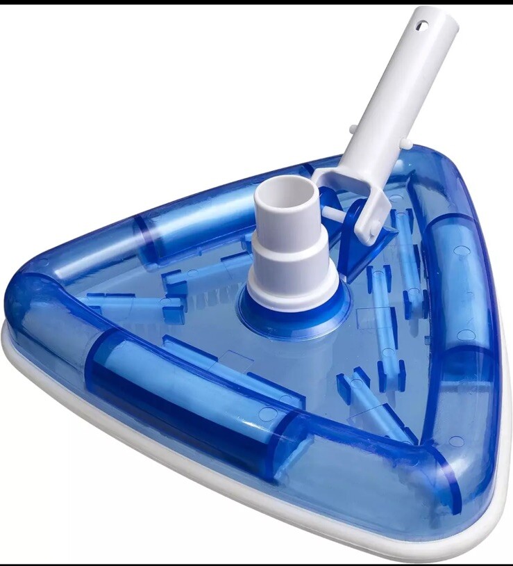 HydroTools by Swimline 8145 Clear Weighted Triangle Swimming Pool Vacuum Head