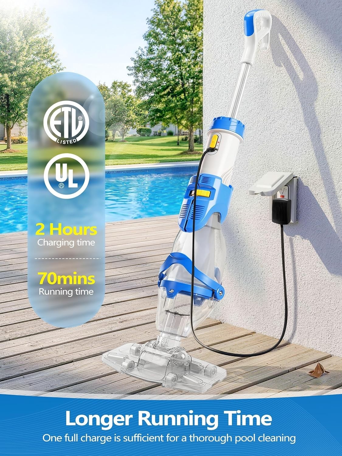 Next-Gen Cordless Pool Vacuum – High Suction & Quick Charge Technology