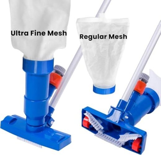 Upgraded Swimming Pool Spa Jet Vacuum Cleaner with Brush & 56&Prime; Pole,for Above