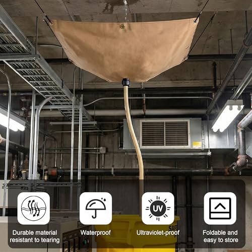Ceiling Leak Diverter, Heavy Duty 420D Oxford Fabric Roof Ceiling Leak 3*3