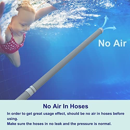 Pool Vacuum Hose 1.5 Inch 8 Piece 26 Feet Gray Flexible Spiral Wound Replacement