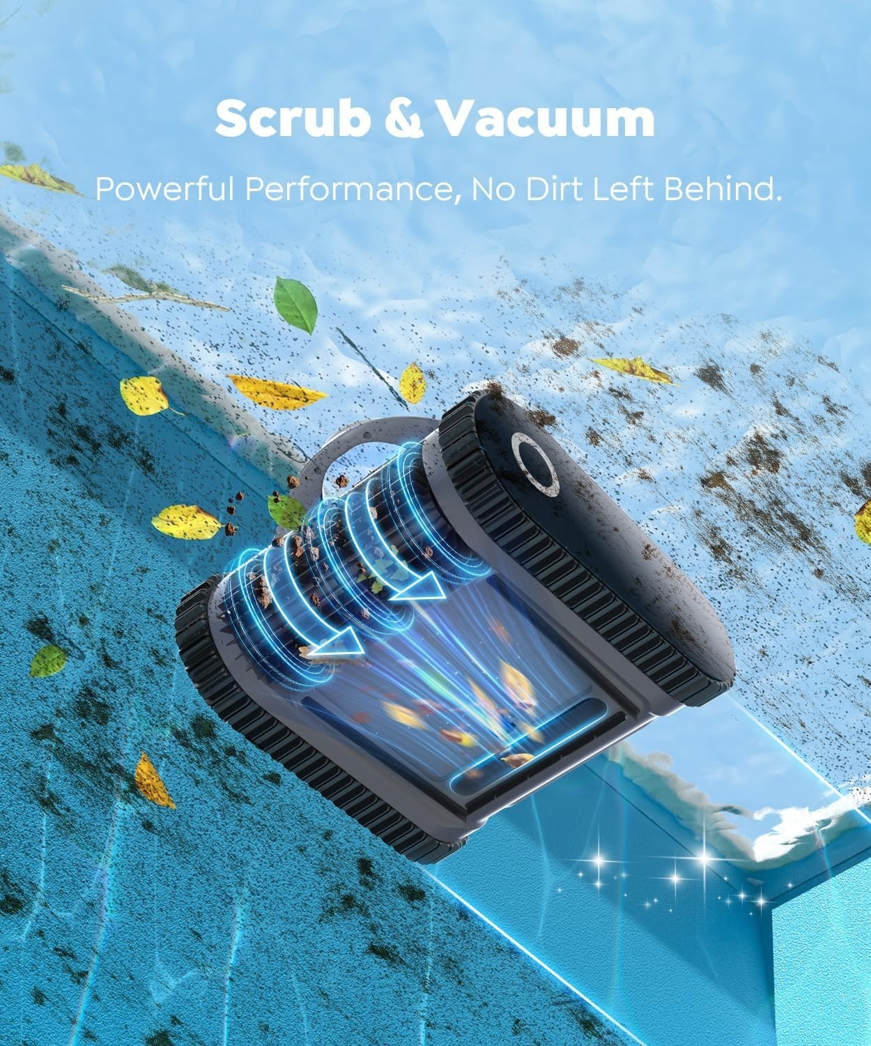 BRINBO C1 Cordless Robotic Pool Cleaner for Inground Pools – Off-White