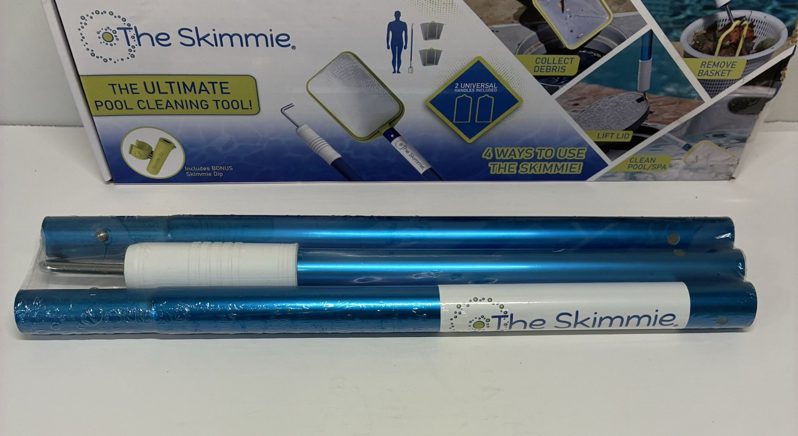 The Skimmie Ultimate Pool Spa Cleaning Tool Collect Debris Remove Basket Lid