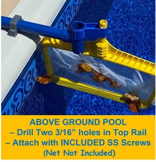 – Leaf Skimmer Kit for Above Ground Pools and In-Ground Pools, Hands-Free Pool