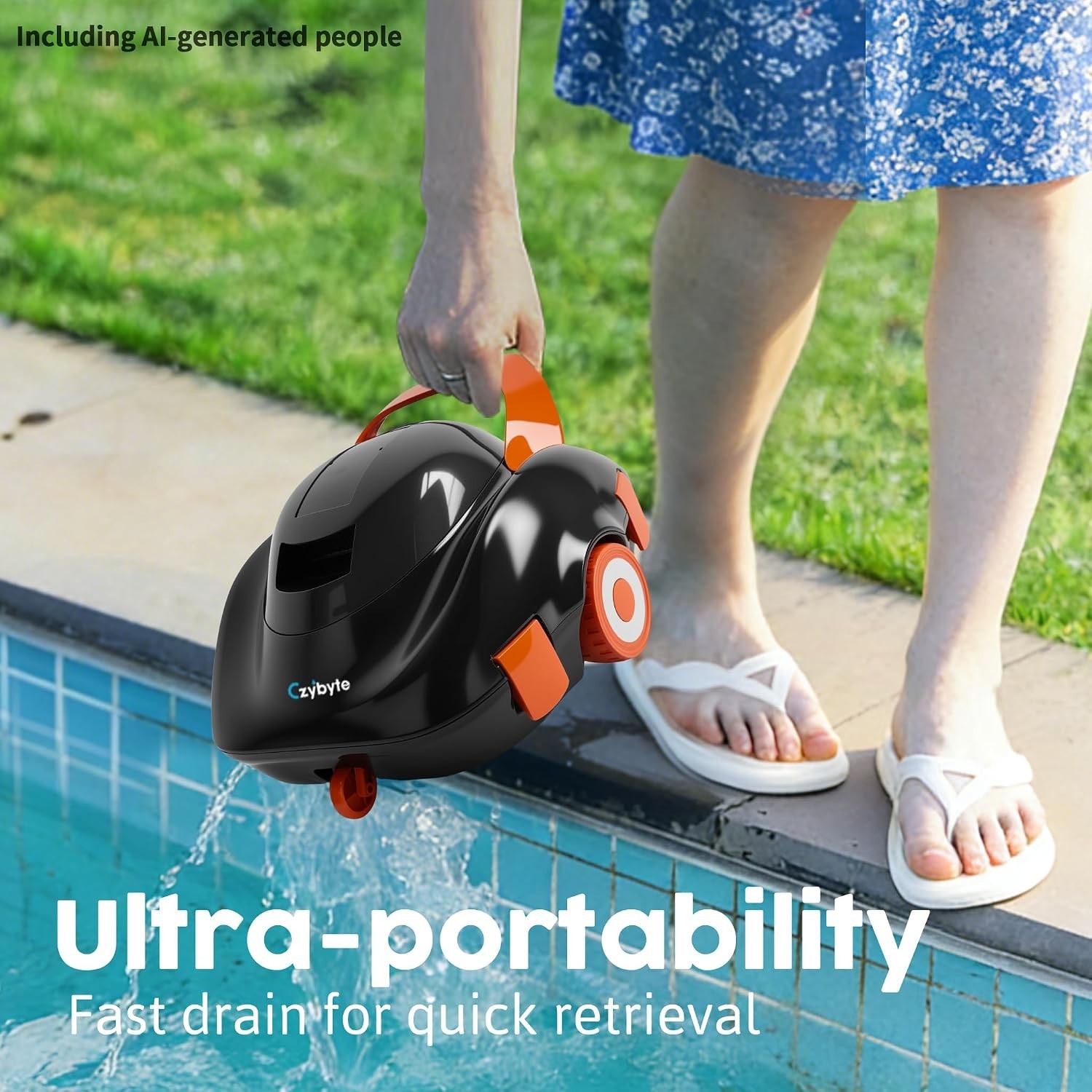 Battery-Powered Cordless Pool Cleaner with Touch Control & 120-Min Cleaning Time