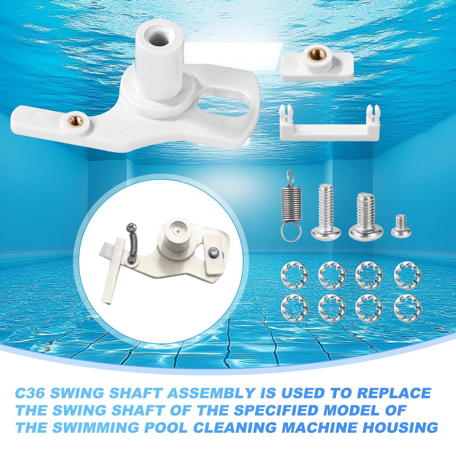 Pool Cleaner Idler Wheel Replacement Kit for Polaris 280 180 ABS Metal C16 C36