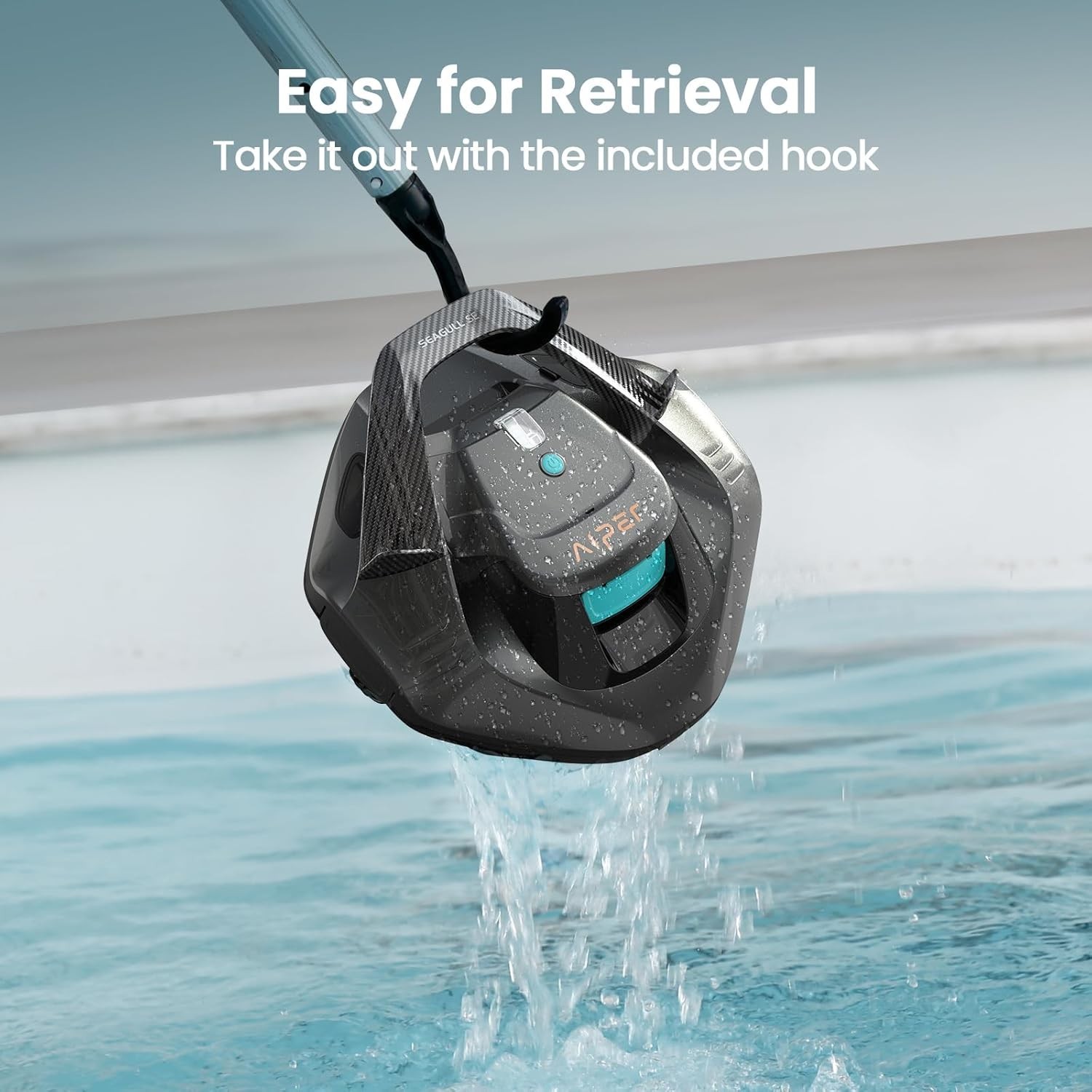 High Efficiency Seagull SE 2025 Pool Cleaner – Cordless, Self-Parking, 90 Mins