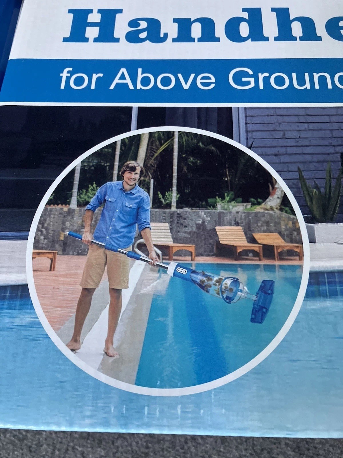 TEGUY V40 Handheld Pool Vacuum 40W 18.5GPM Dual Head for Above/In-Ground Pools