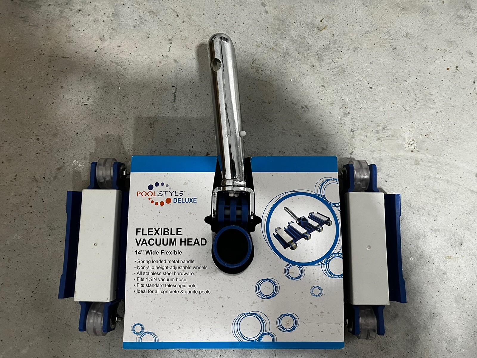 POOL STYLE Heavy-Duty 14 INCH Flexible Pool Vacuum Head NEW