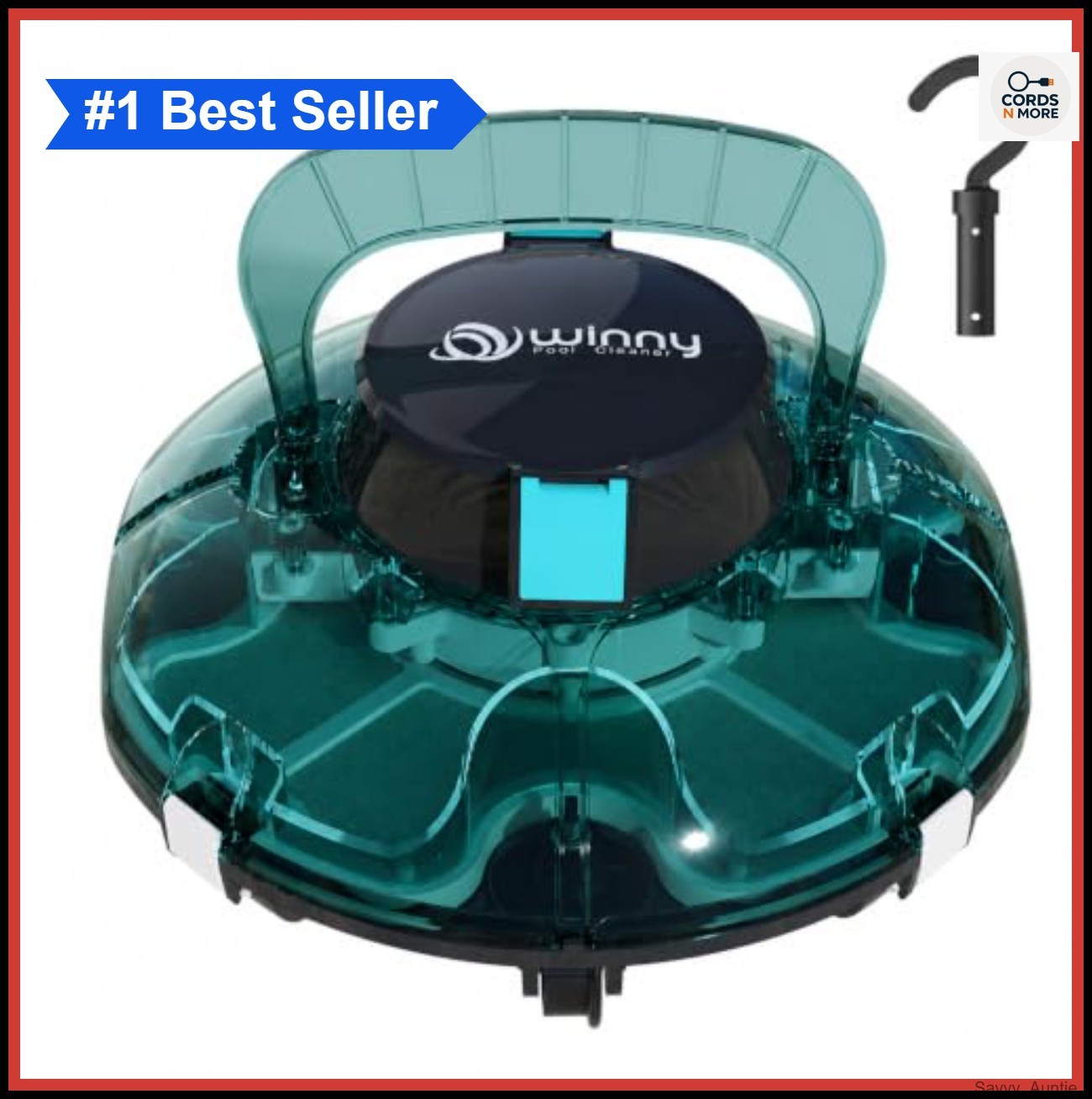 Robotic Pool Cleaner Cordless for Above Ground Pools Up to 660 sq ft 90 Min