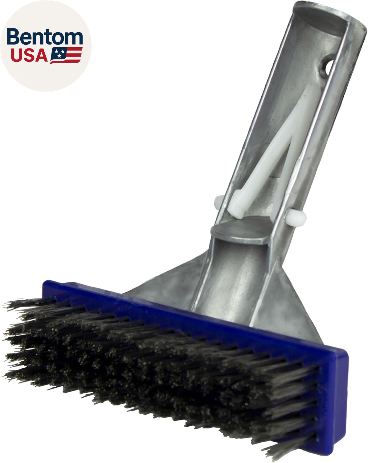 5-Inch Stainless Steel Pool Algae Detail Brush, Heavy-Duty Aluminum Back, for Gu
