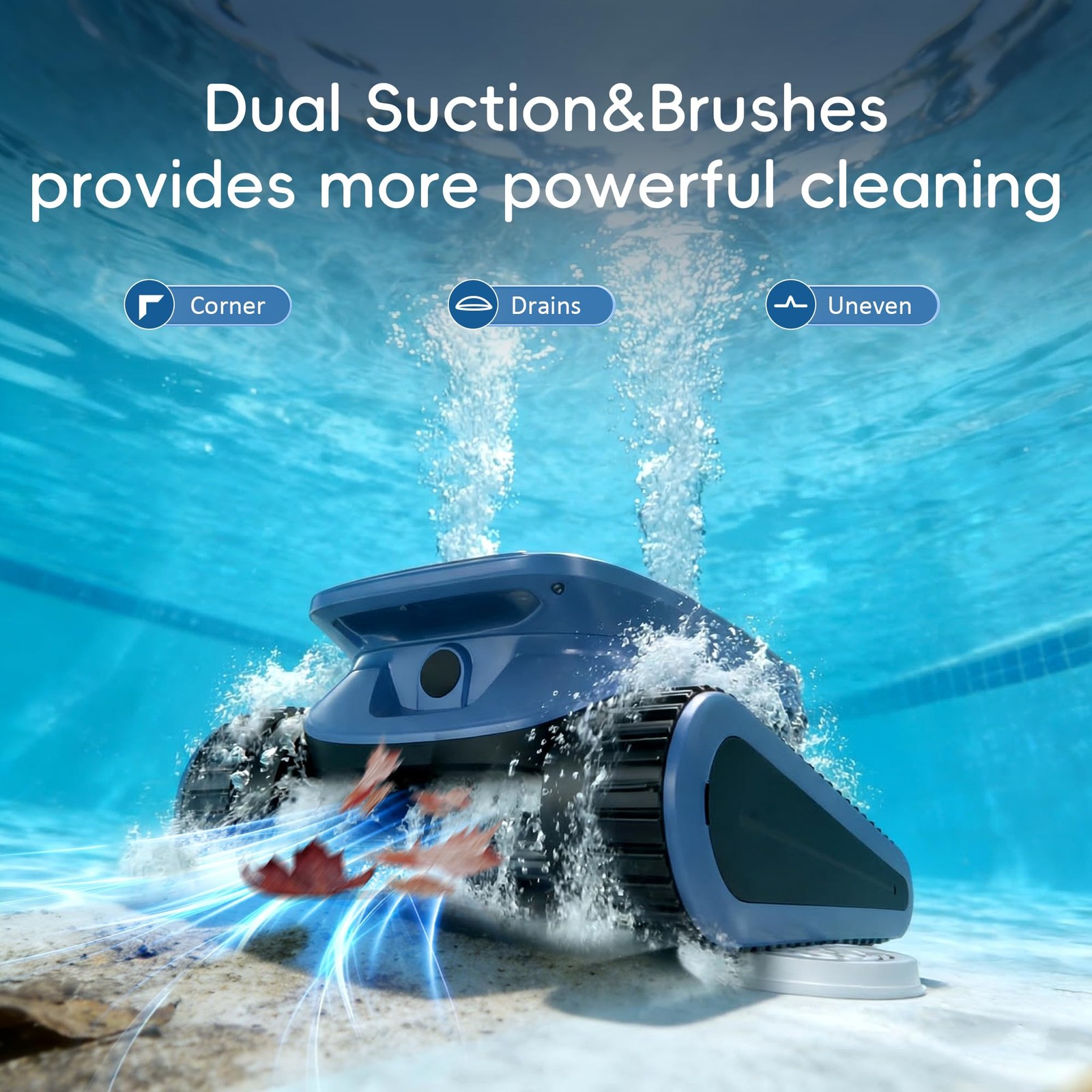(2026 New) 240-Min Cordless Robotic Pool Cleaner, Wall-Climbing