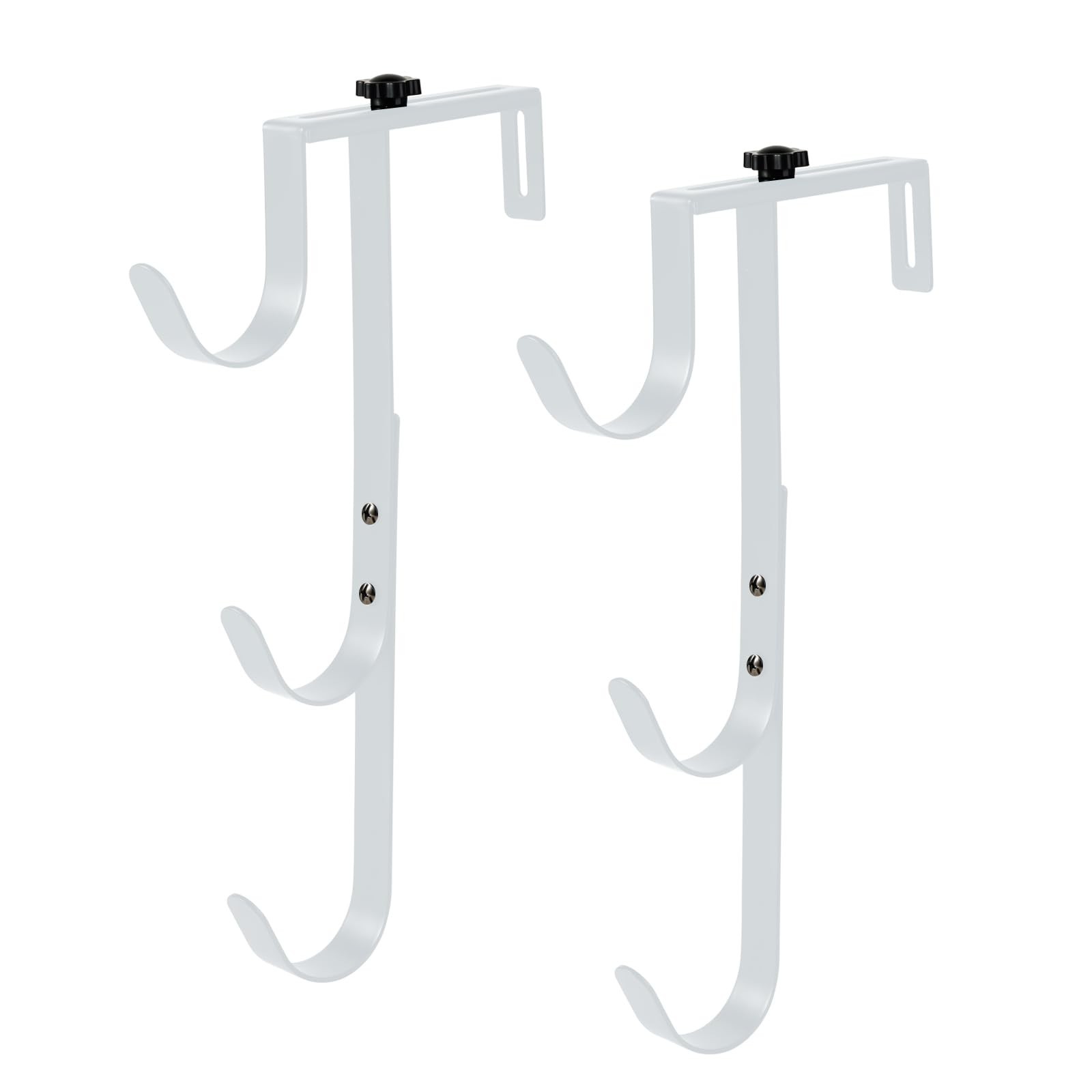 Adjustable Heavy Duty Pool Pole Hangers – 2Pcs Fence Hooks for Skimmers, Rakes,