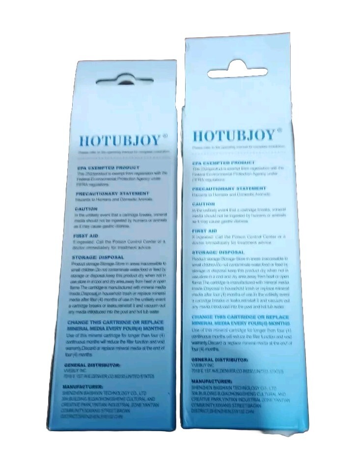 Pack Of 2 Webuy HOTUBJOY Spa Filter Cartridge Stick Mineral Hot Tub Purifier