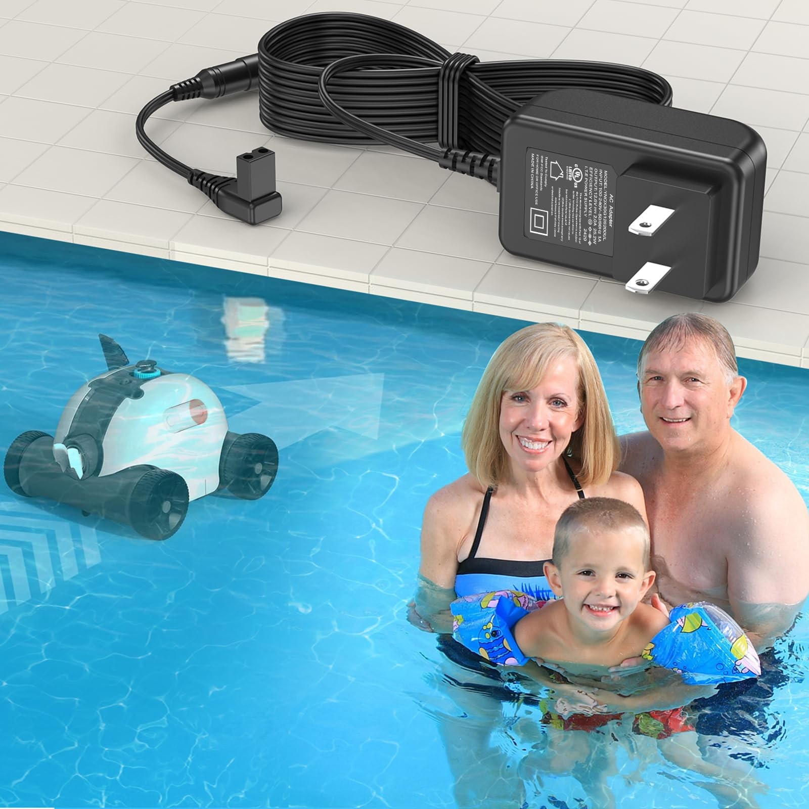 12.6V for Aiper Seagull HJ1103J 1000 Cordless Robotic Pool Vacuum Cleaner Cha…