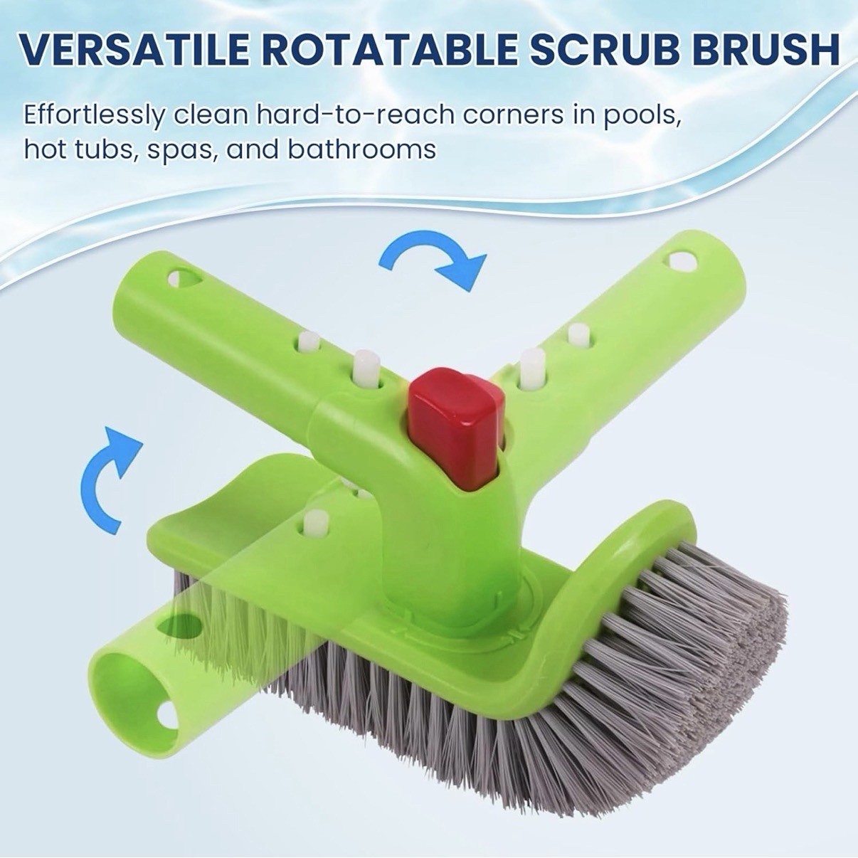 Sepetrel Deluxe Pool Cleaning Kit 17.5&Prime; Wall Brush Skimmer Rake Hand Brush New