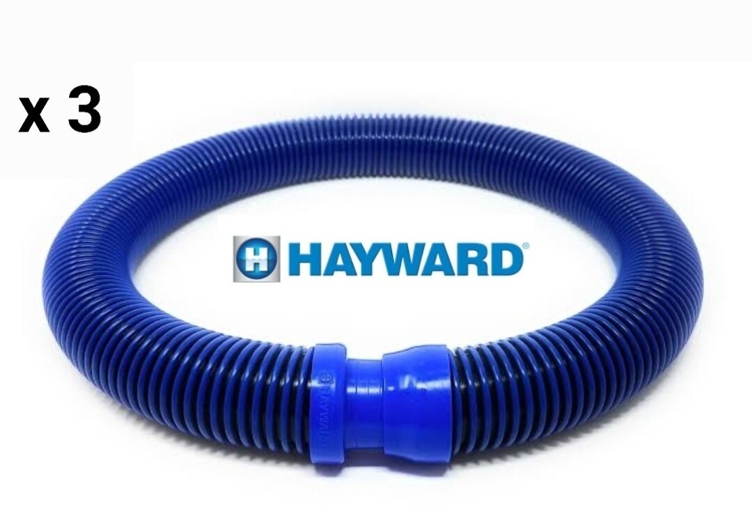 3 x Hose 1m – Genuine Hayward Navigator V-Flex / PoolVac V-Flex Blue & Black
