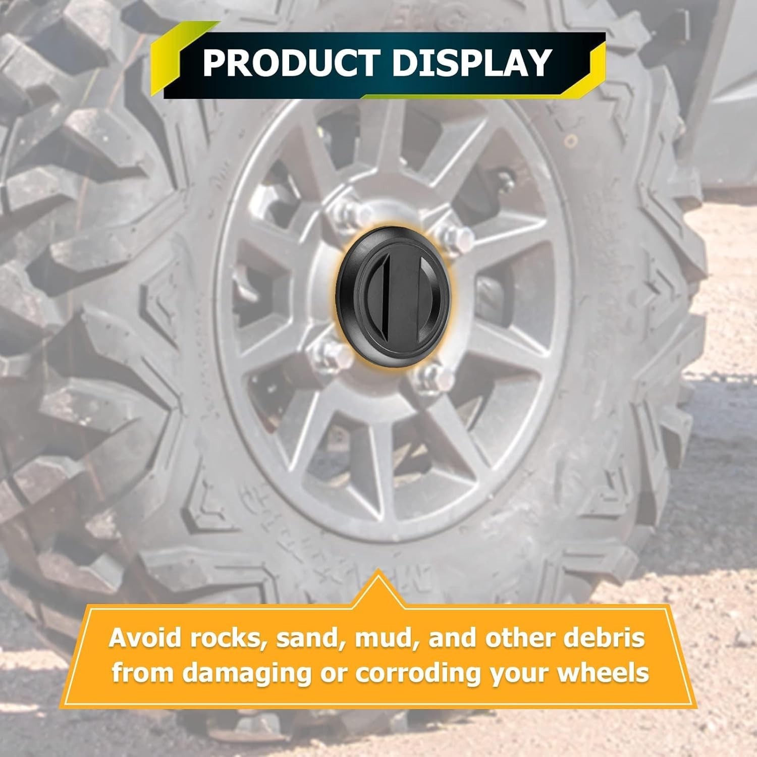 4Pcs Hub Wheel Center Caps, Tire Wheel Center Rim Cap Compatible with Polaris