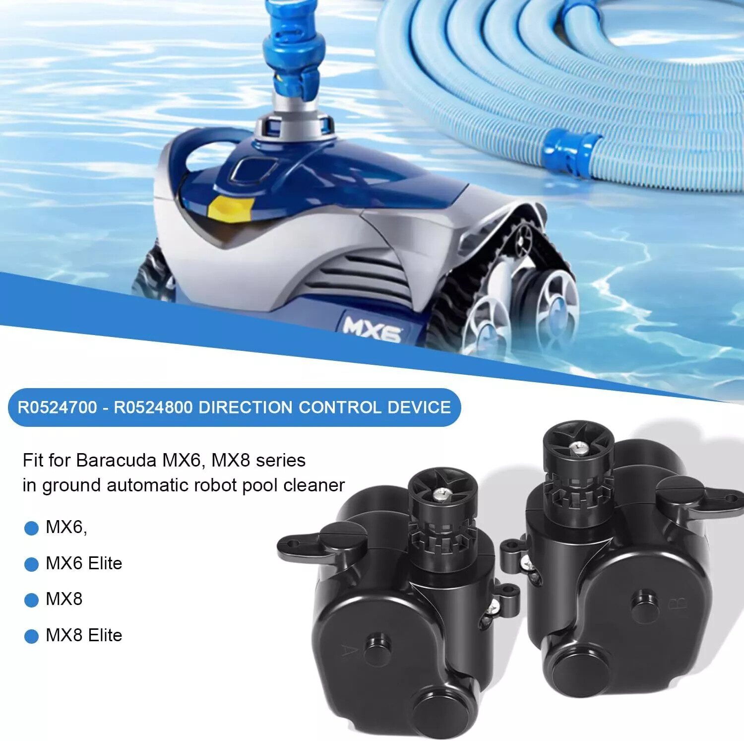for Zodiac Baracuda MX8,MX6,Elite Pool Cleaner R0524800 R0524700 Device Side A/B