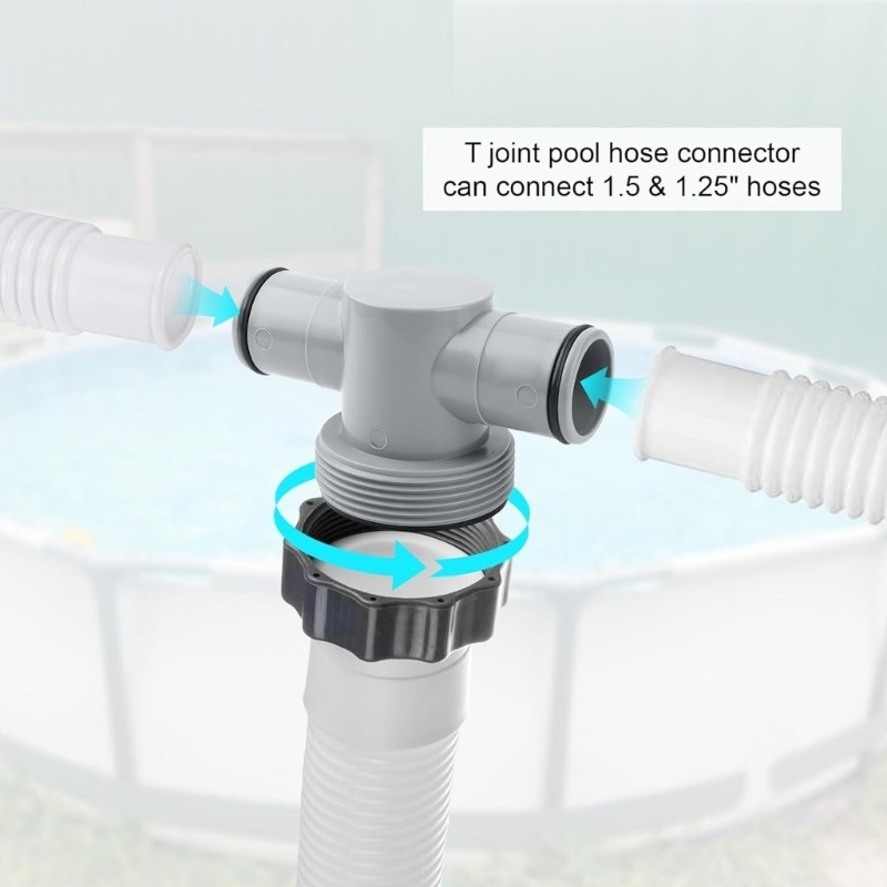 Easy to Use T Joint Pool Hose Connector with Precise Sealing Structure