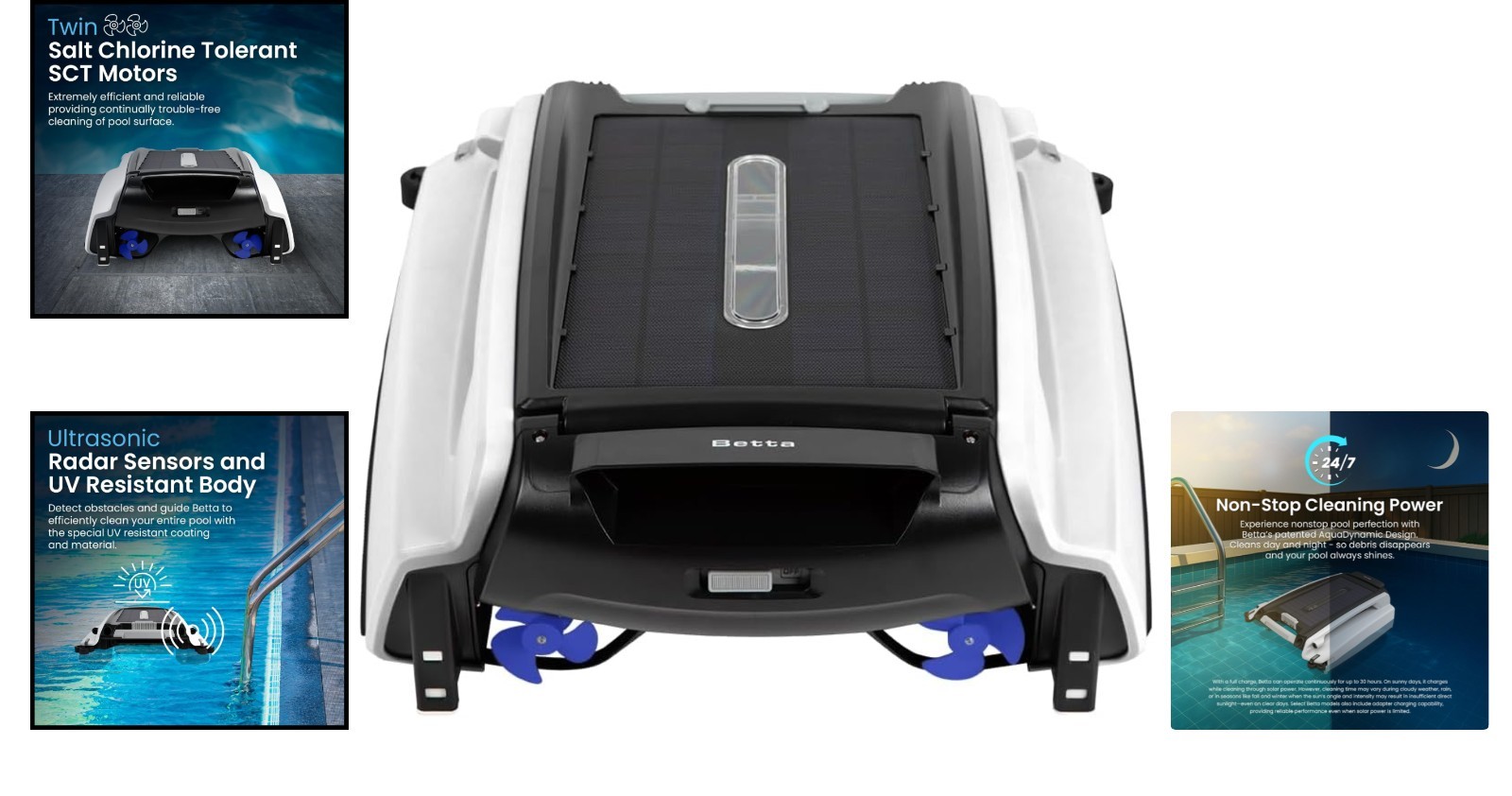 Aqua Dynamics Solar Automatic Pool Cleaner – UV Resistant & Obstacle Avoidance