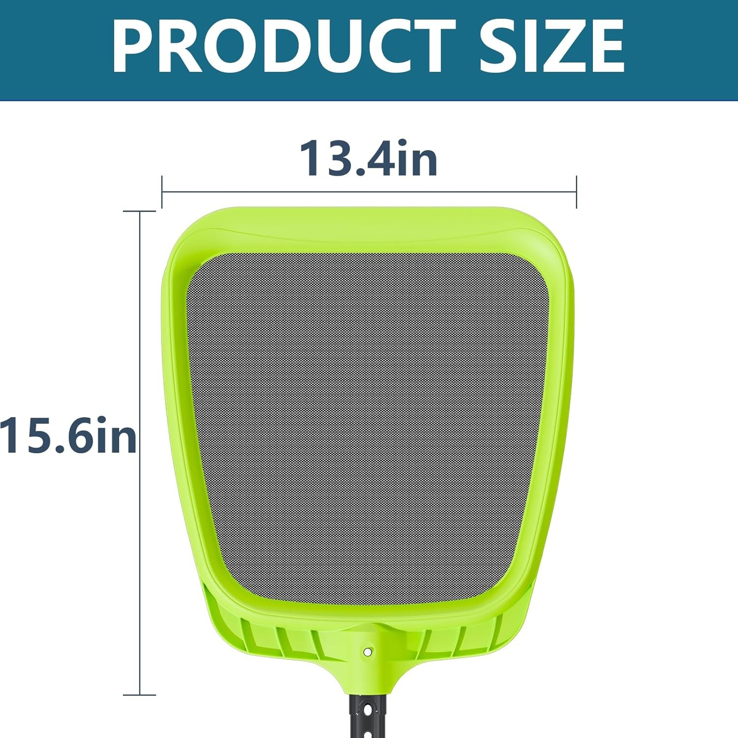 Pool Skimmer Net – Professional Heavy Duty Reinforced Frame Nylon Flat Leaf Rake