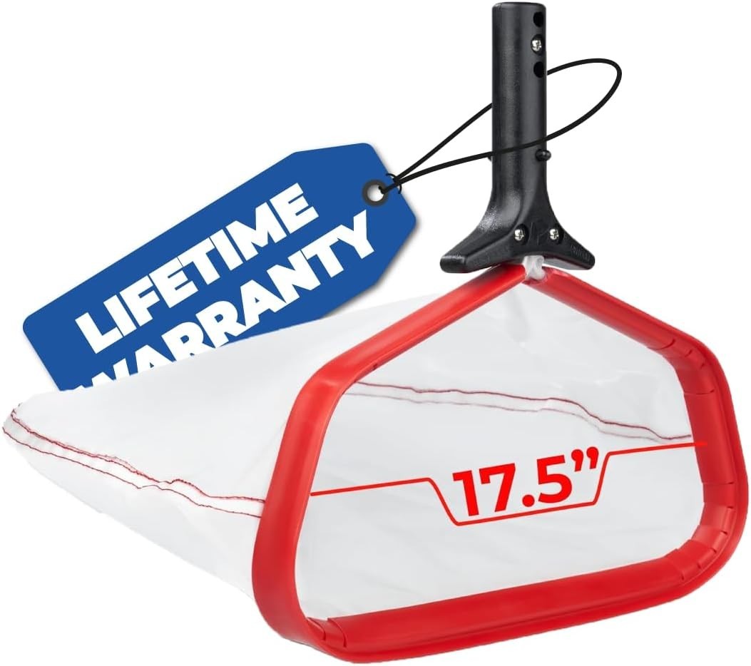 ProTuff Pool Skimmer Net 17&Prime; – Lifetime Replacement, Ultra-Fine Silt Mesh, Al…