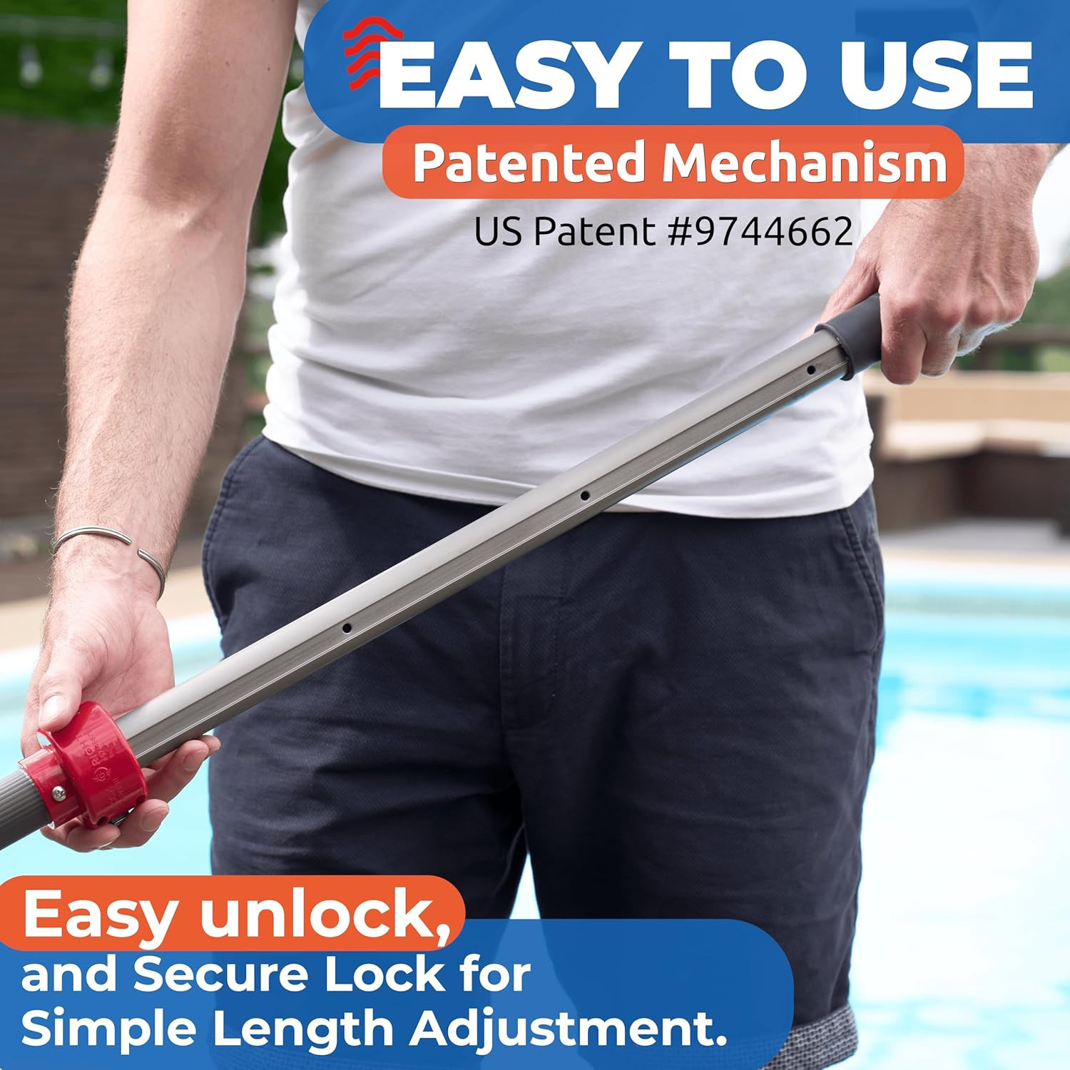 Protuff 12Ft Heavy Duty Telescopic Pool Pole – Unconditional Lifetime Replacemen