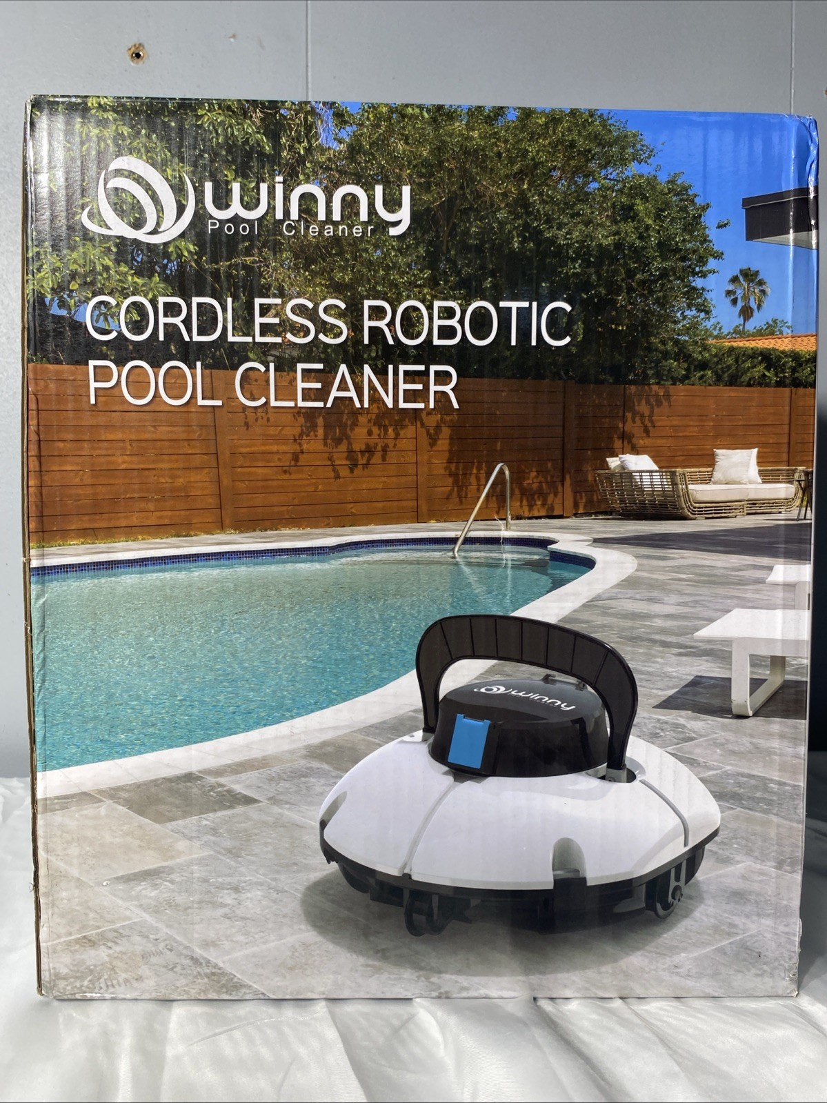 Cordless Robotic Pool Cleaner,Pool Vacuum with Auto- Parking, Lightweight Open