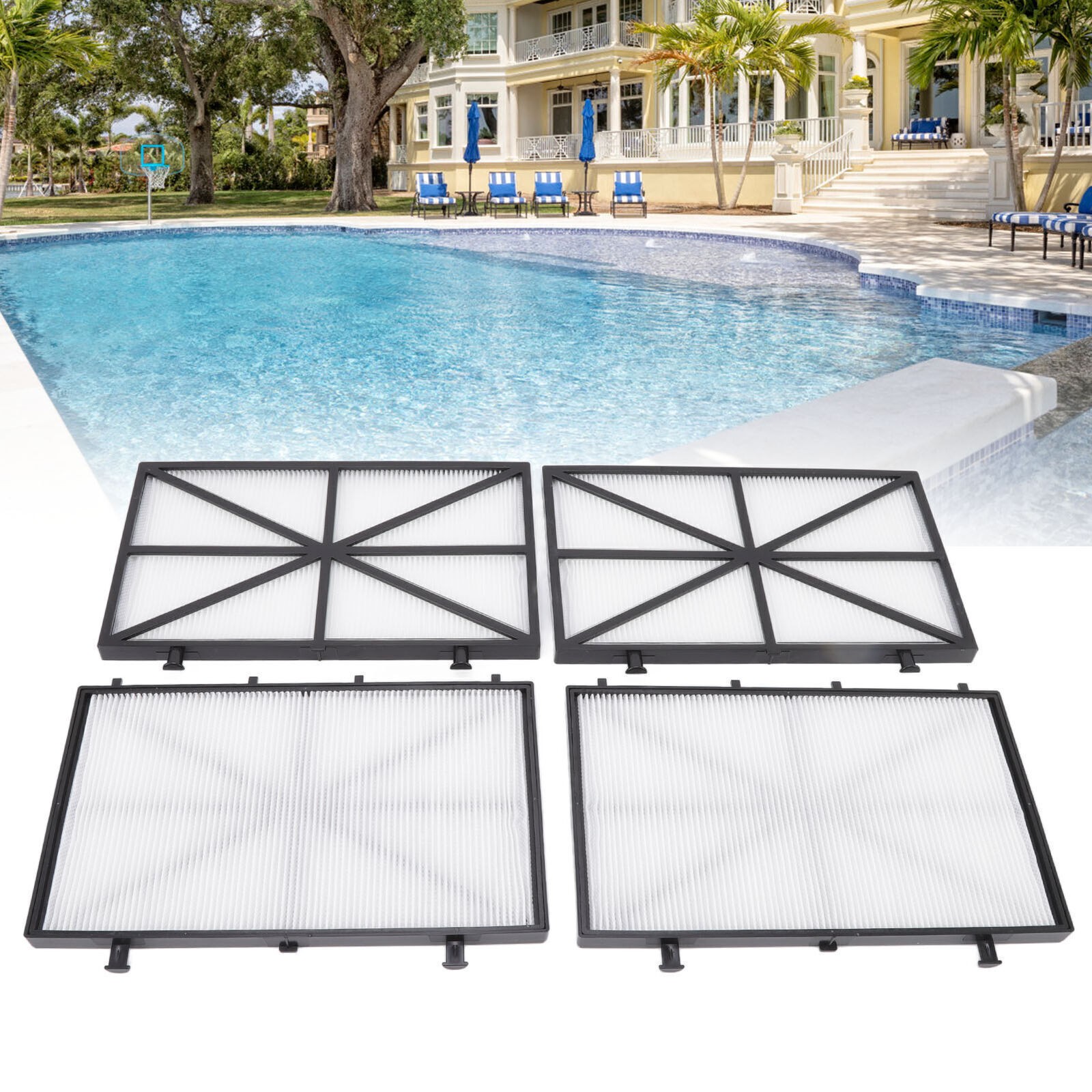 4Pcs Ultra Fine Cartridge Filter Panels Replacement Robotic Pool Cleaner Filter