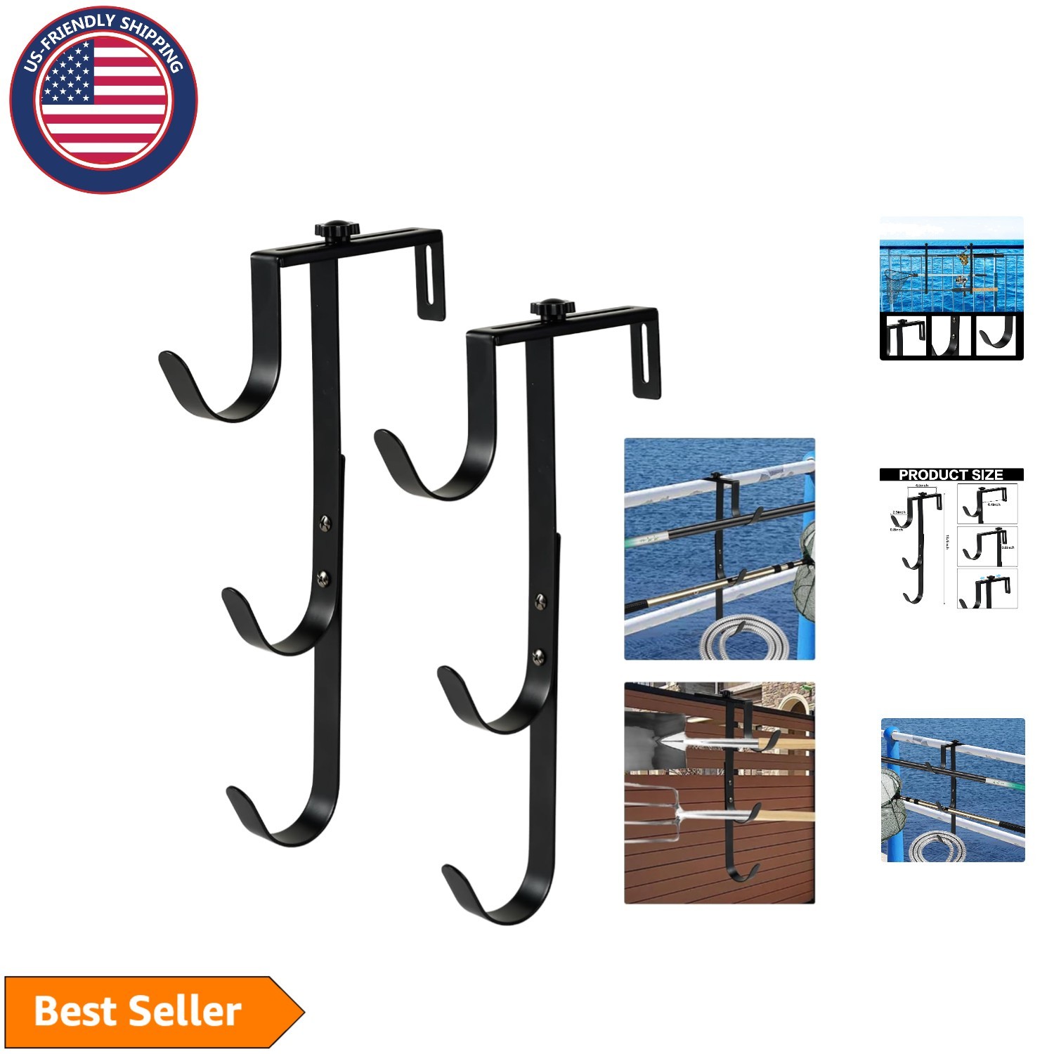 Heavy-Duty Pool Equipment Hangers – 2pcs Adjustable Wall Mount Hooks