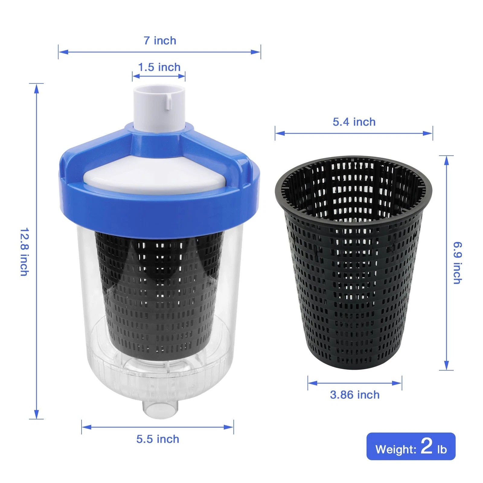 In-line Pool Leaf Canister Basket Fit Hayward W560 Poolvac Suction Cleaners