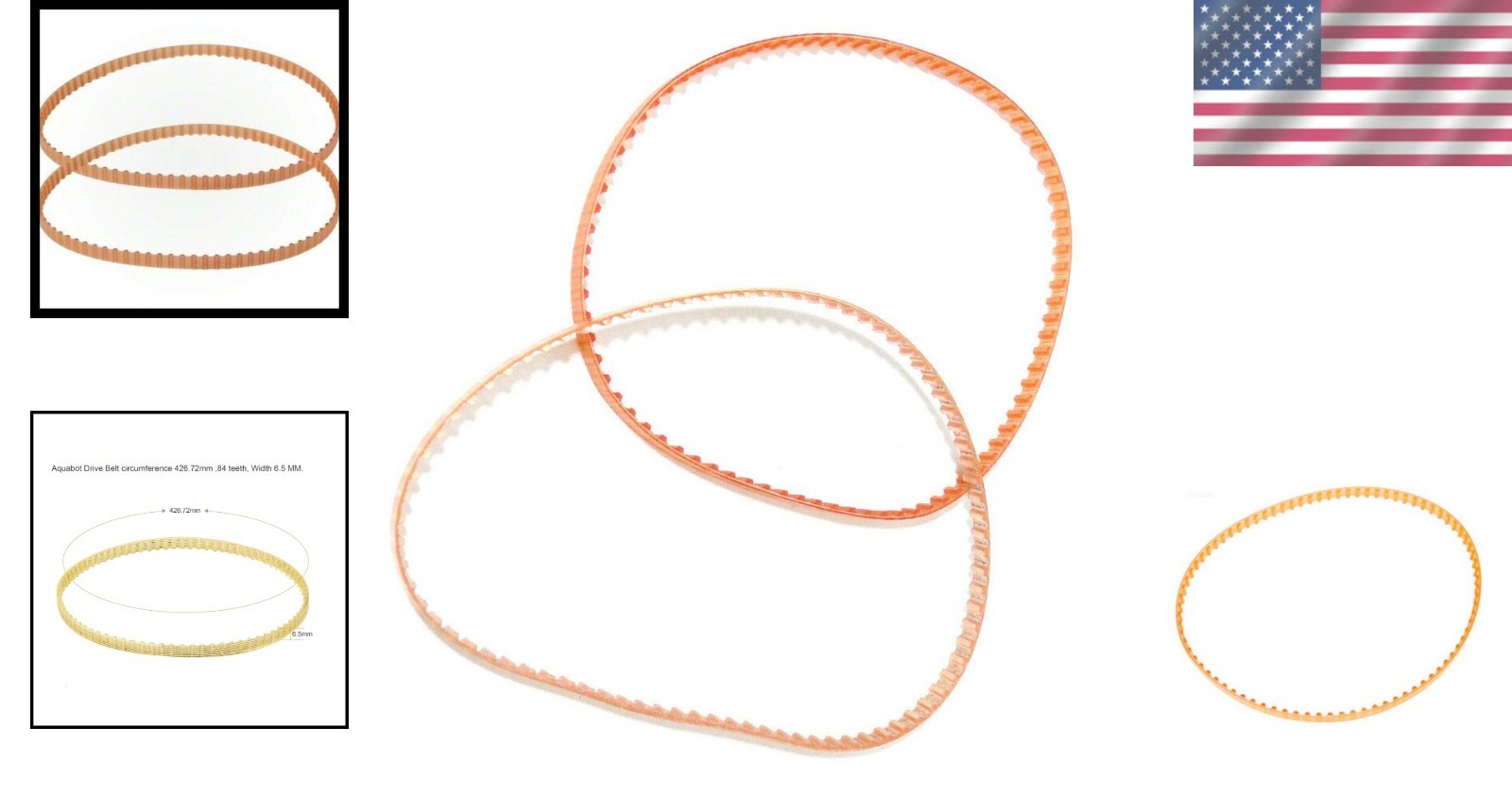 AquaProducts A3302PK Replacement Drive Belts (2-Pack) for Optimal Pool Cleaning