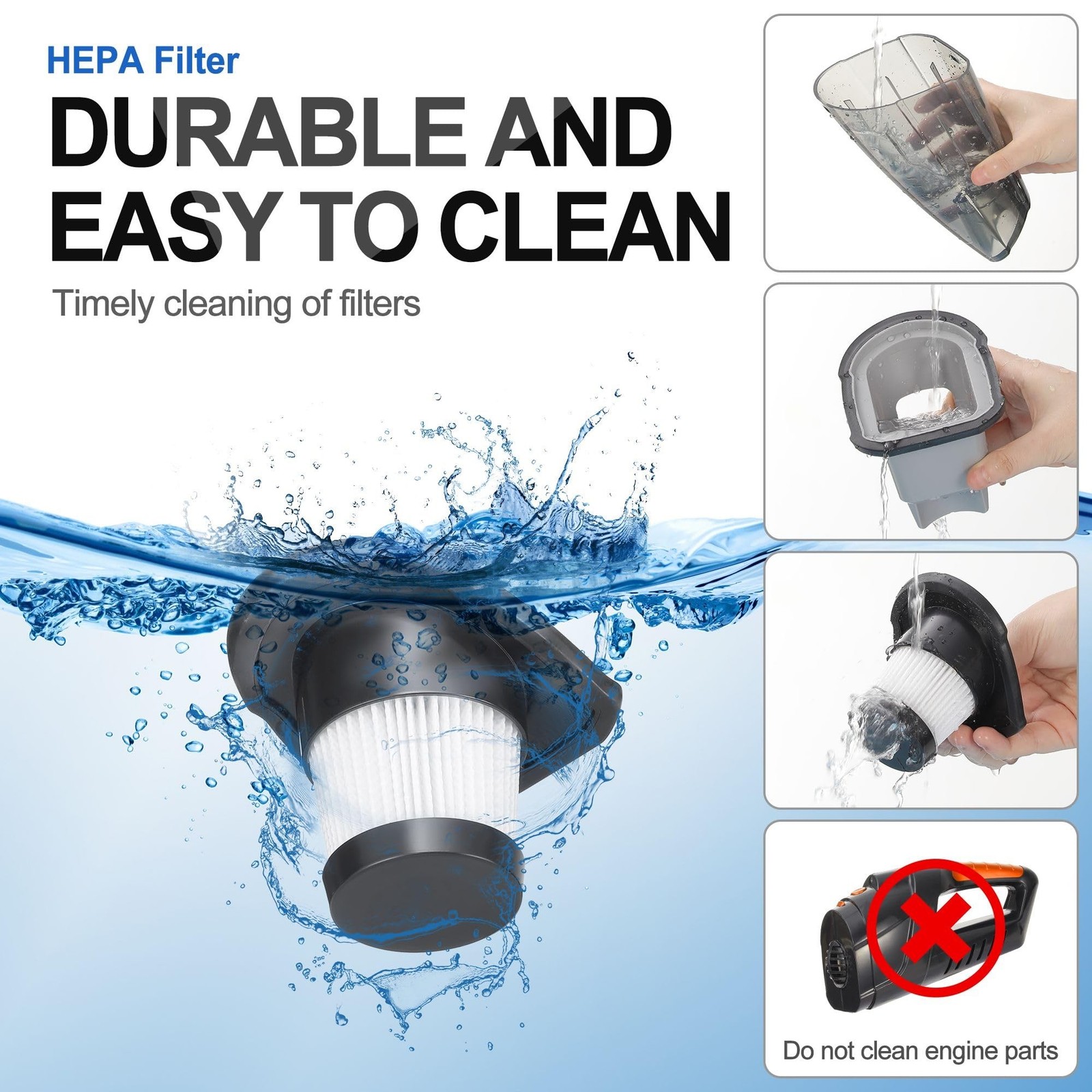 Handheld Vacuum Cordless,Powerful Suction 30Mins Long Runtime, Dust Busters C…