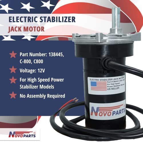 138445 RV Electric Stabilizer Jack Replacement Rear Motor C-800, 113407, 39