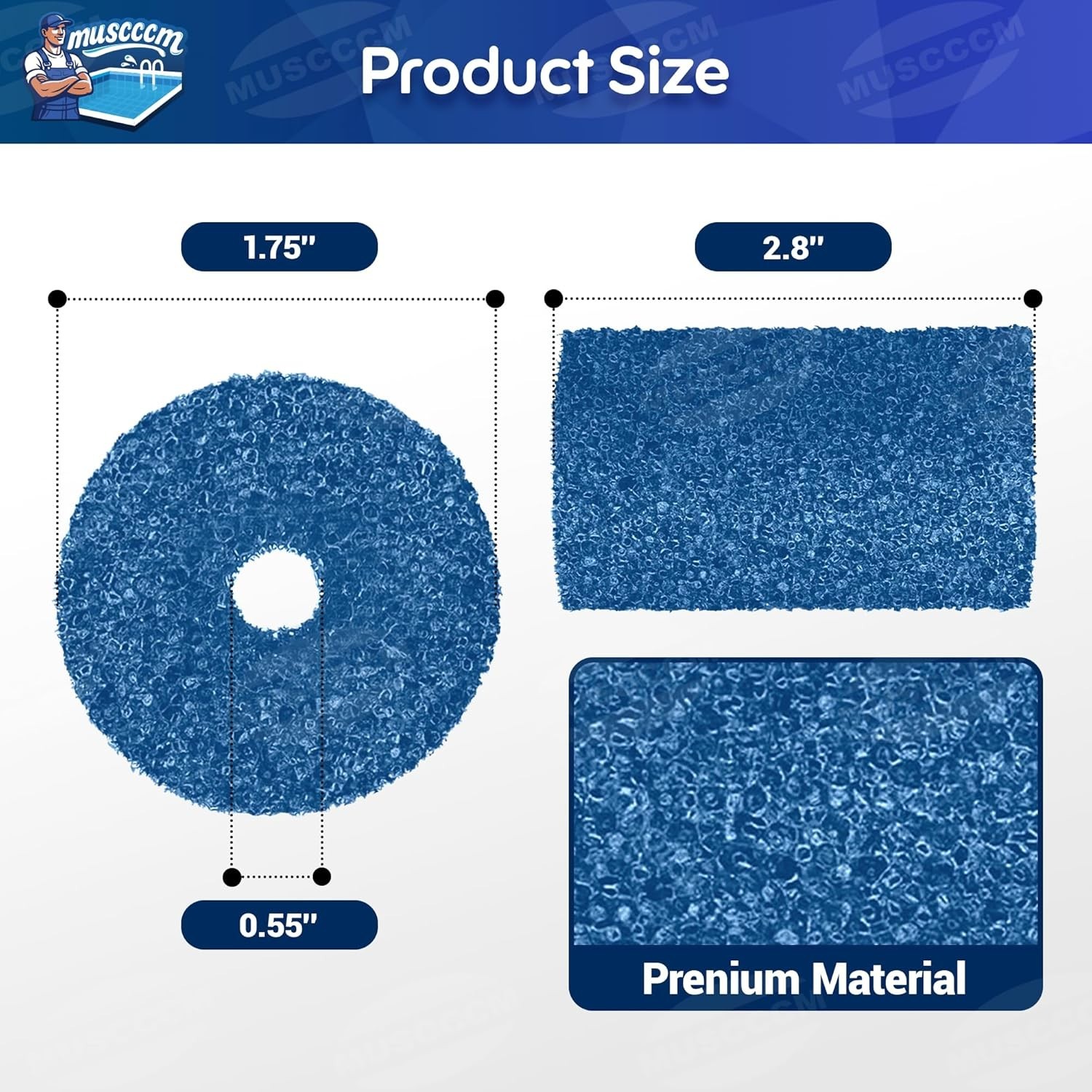 For Polaris Pool Cleaner Parts, 12 Pack Sweep Hose Tail Scrubbers Replacement fo