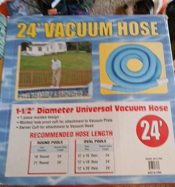 Swimming Pool 1.5” 48’ Vacuum Hose (One. Piece) NIB