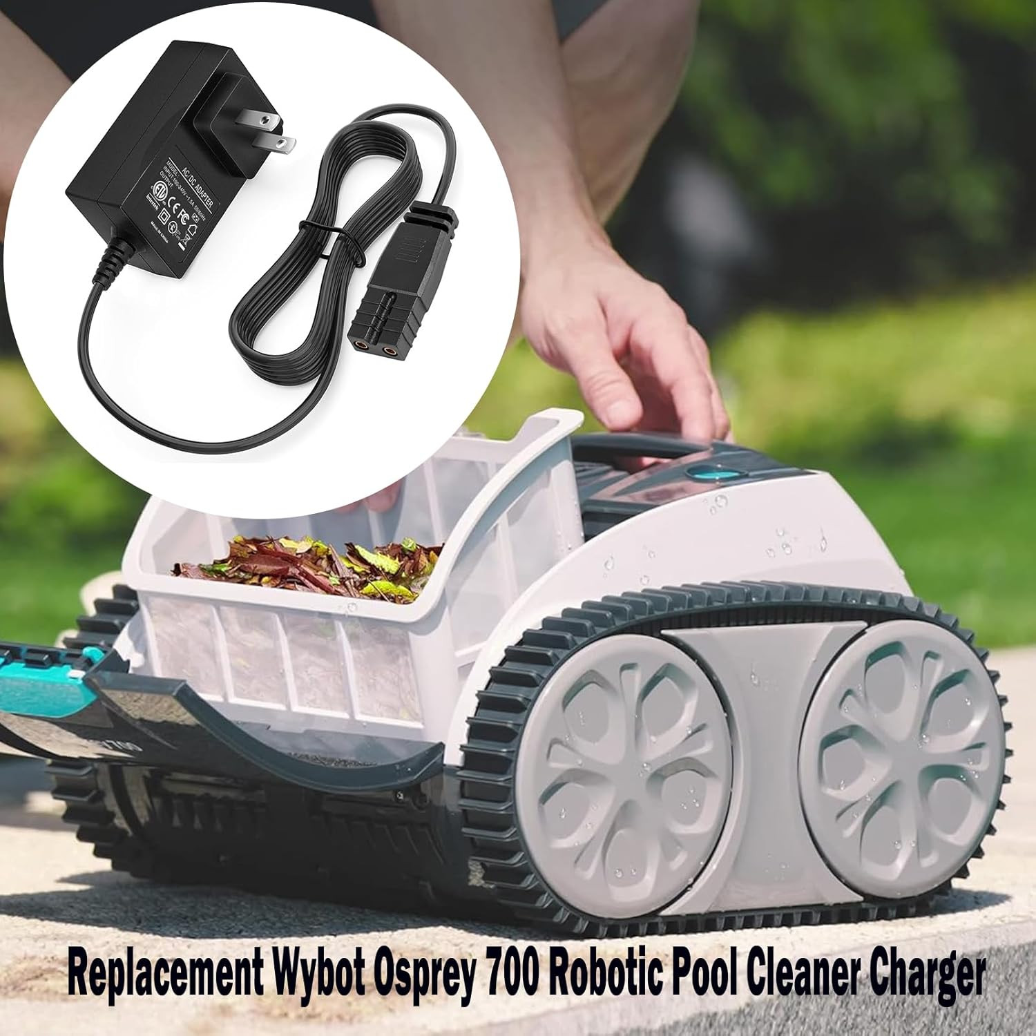 12.6V Quick Charger for Wybot Osprey Robotic Pool Cleaner Compatible with Wybot