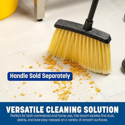Sparta Duo-Sweep Flagged Angle Broom Head with Frayed Bristles, Heavy Pack of 1