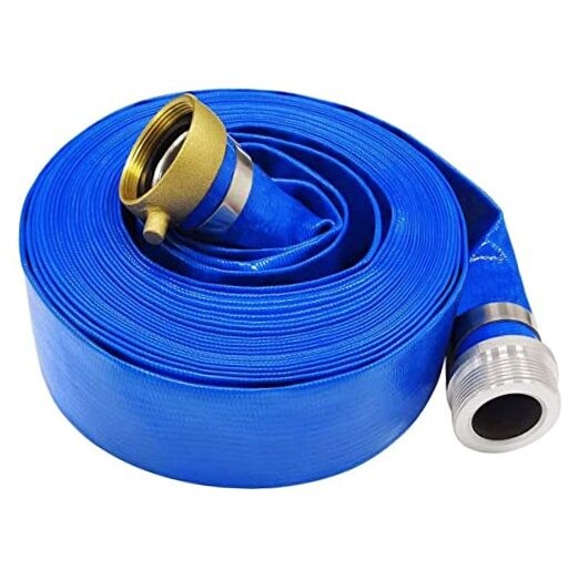 3&Prime; x 100&prime; PVC Backwash and Discharge Hose for Swimming 3 in x 100 ft Blue