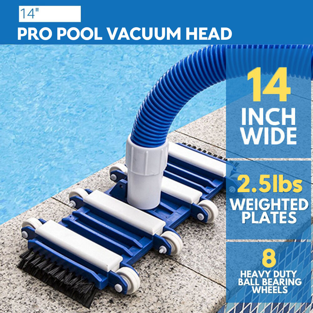 Professional Pool Vacuum Head Inground Above Ground Swimming Brush Cleaner
