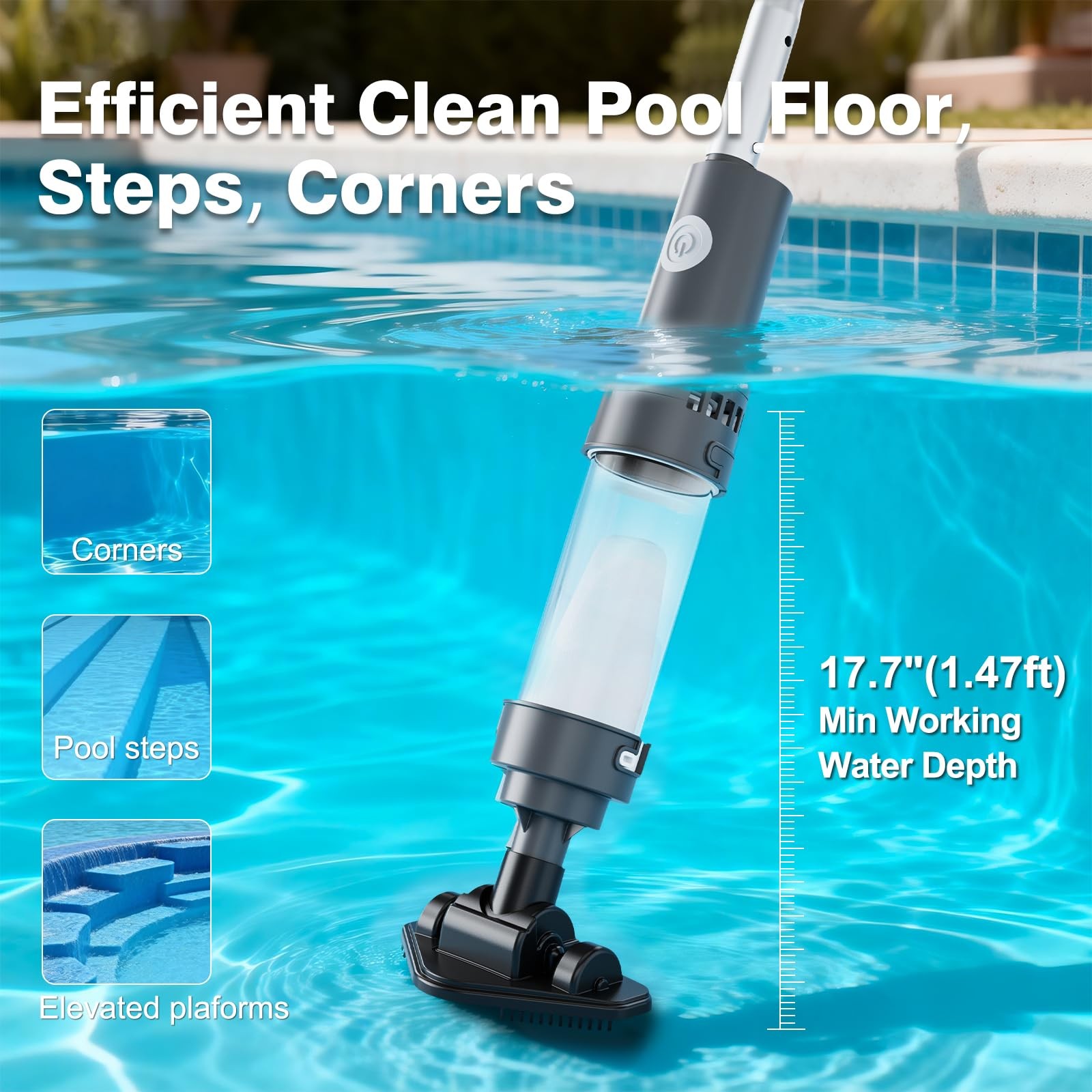 Handheld Spa Hot Tub Vacuum, Cordless Small Above Ground Pool Vacuum Cleaner …