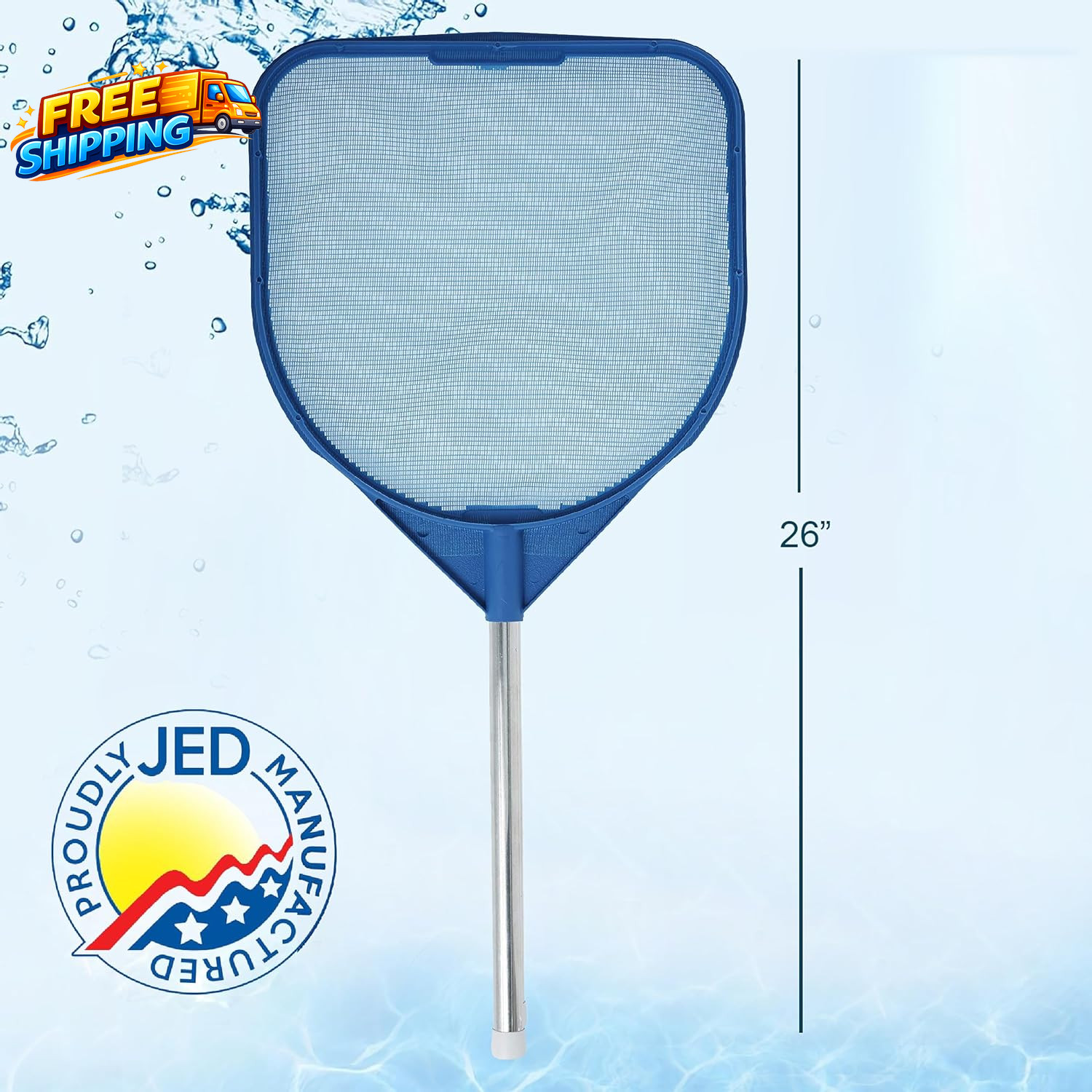 Pool Skimmer Net – Handheld Hot Tub Skimmer for Spa, Stock Tank Pool, Small Pool