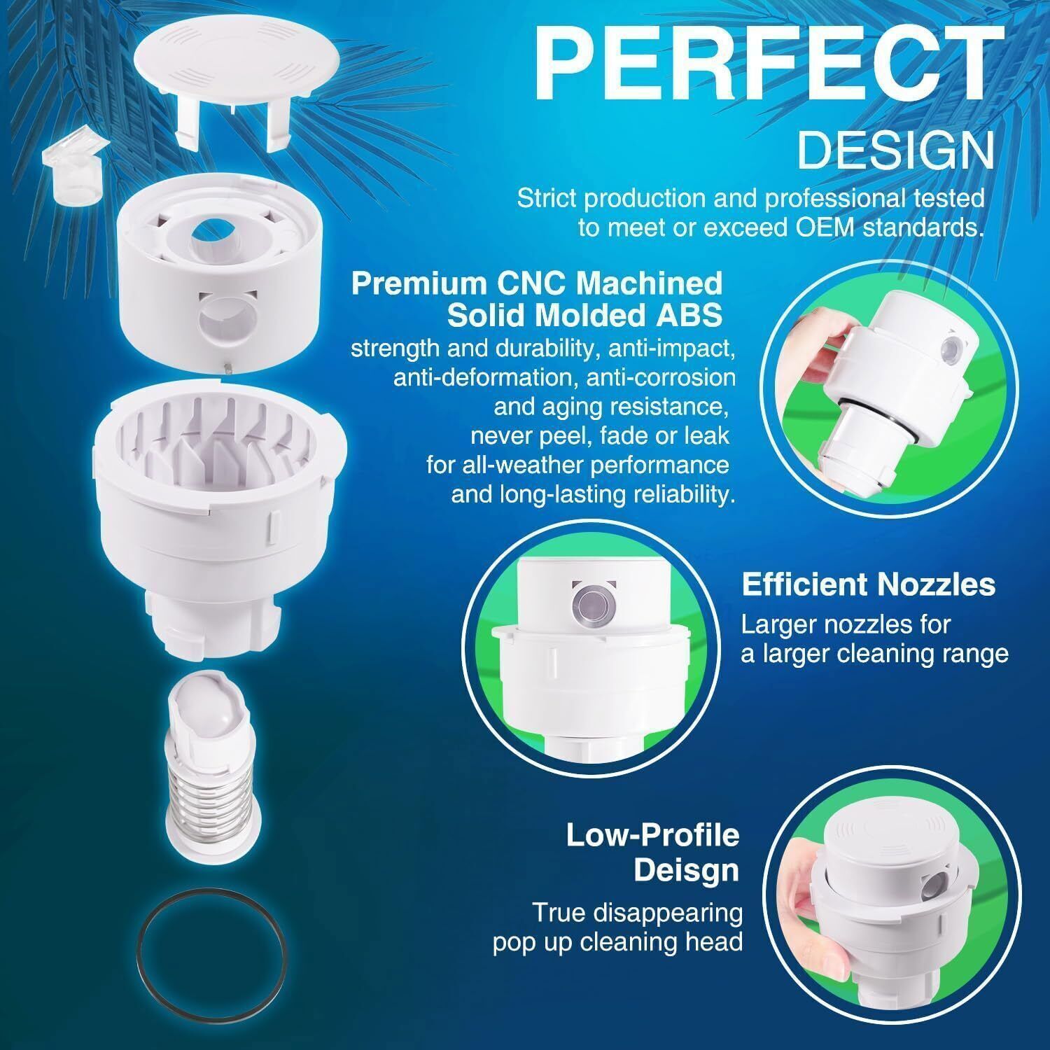 PCC2000 Rotating Head Nozzle Replacement For Paramount In-floor Cleaning System