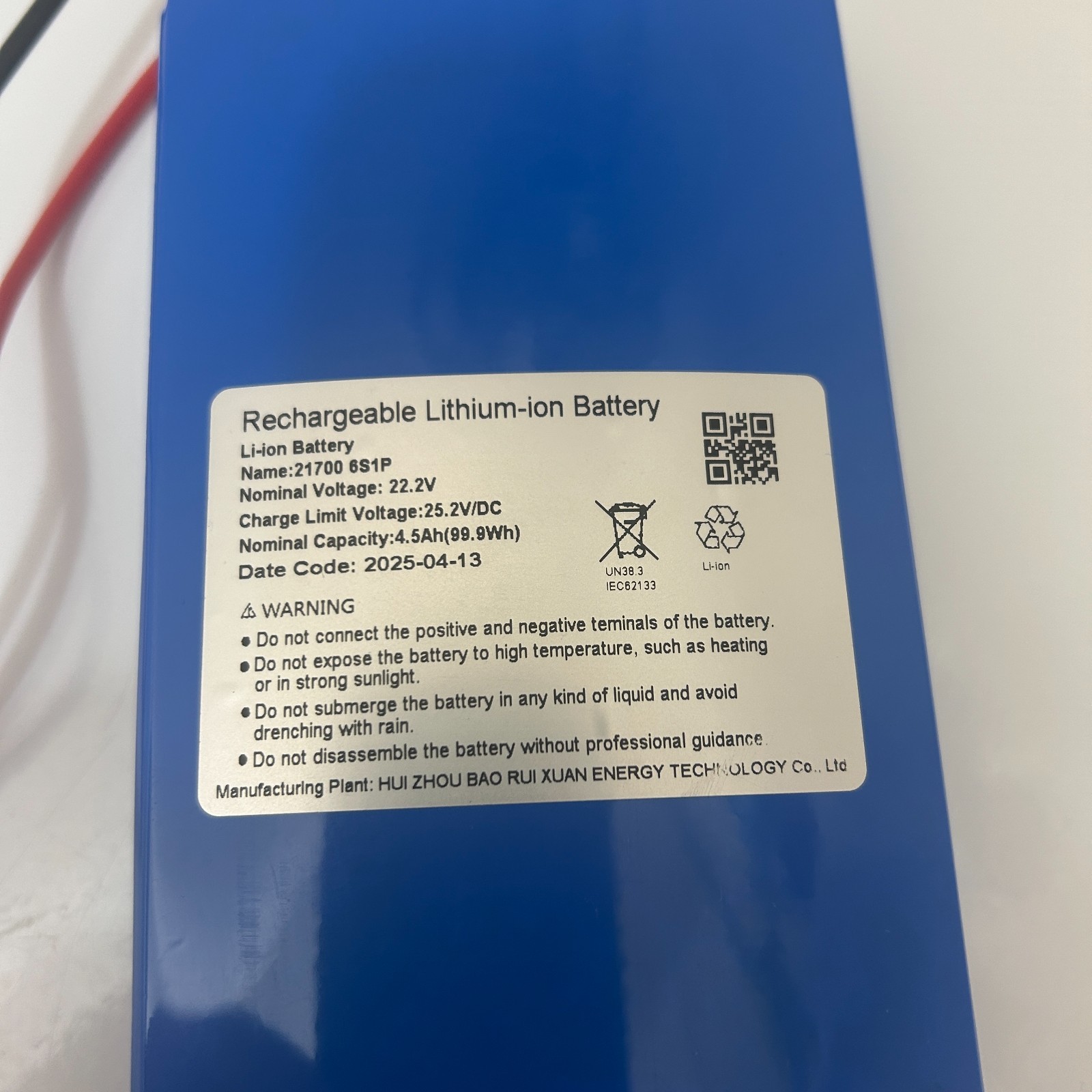 Battery 21700 6S1P for Pondee X5 Cordless Robotic Pool Cleaner Rechargeable